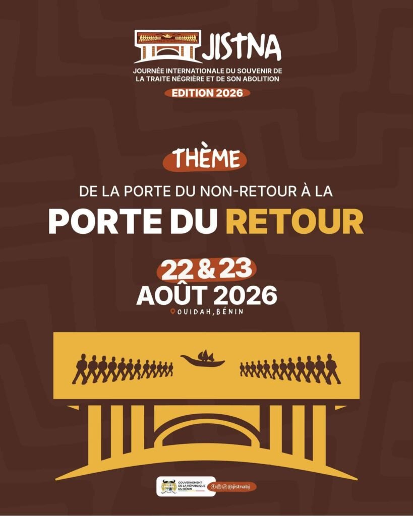 Affiche JISTNA 2026 Ouidah Porte du Retour

