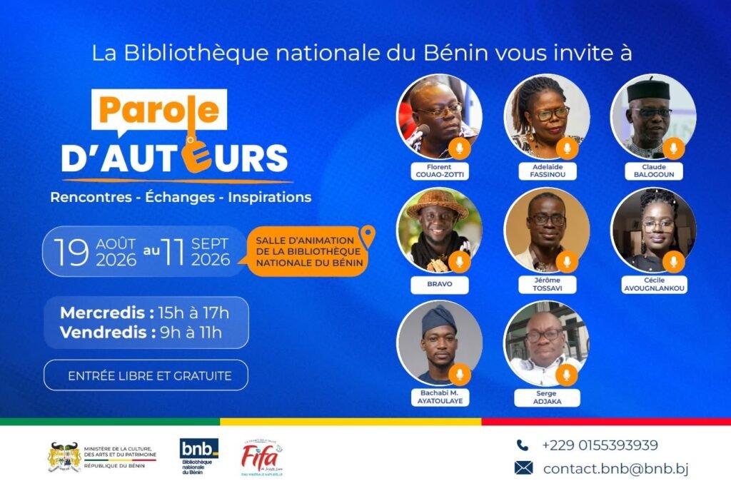 Parole d'Auteurs BNB Porto-Novo affiche 19 août 2026