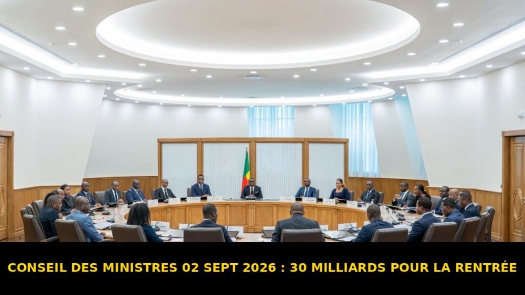 Conseil des Ministres 2 septembre 2026 Romuald Wadagni Presidence Benin rentree scolaire 2026 2027 bourses cantines