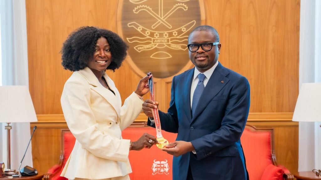 Noelie Yarigo Romuald Wadagni Daegu medaille or Palais Marina